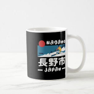 Caneca De Café Estância de esqui Nagano Japão Esqui Alpes Japones