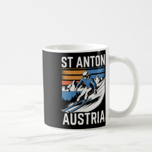 Caneca De Café Estância de esqui Retro St Anton Áustria