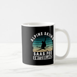 Caneca De Café Estância de esqui Saas-fee Alpes suíços Esqui alpi