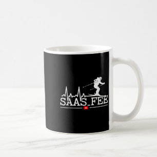 Caneca De Café Estância de Esqui Saas-fee Ritmo Suíço Alpes Suíço