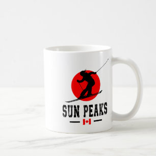 Caneca De Café Estância de esqui Sun Peaks Canadá Montanhas Rocho