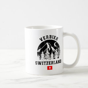 Caneca De Café Estância de esqui Verbier Suíça Alpes Esqui alpino