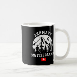 Caneca De Café Estância de esqui Zermatt Suíça Alpes Esqui alpino