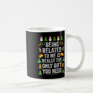 Caneca De Café Estar Relacionado A Mim, Divertido Combinação Fami