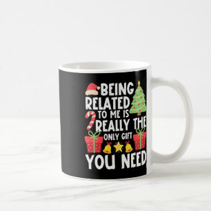 Caneca De Café Estar Relacionado A Mim Engraçado Família Xmas Nat