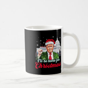 Caneca De Café Estarei Em Casa Para O Natal Engraçado.
