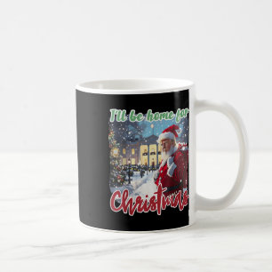 Caneca De Café Estarei Em Casa Para O Natal Engraçado.