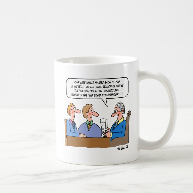Caneca De Café Estate Probat Advogado Executor Cartoon Engraçado (Direita)
