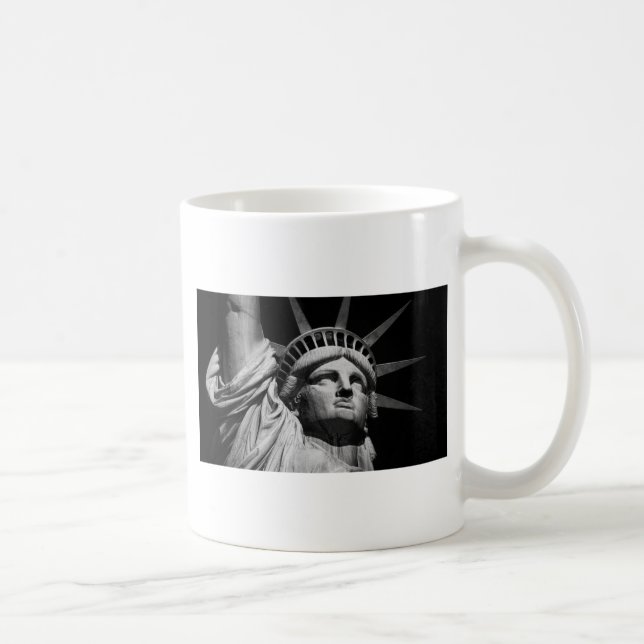 Caneca De Café Estátua Branca Negra da Liberdade, Nova Iorque (Direita)
