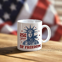 Caneca De Café Estátua da Liberdade 250 Anos de Liberdade