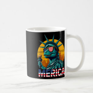 Caneca De Café Estátua da Liberdade 4 de Julho Trex Meninos Bande