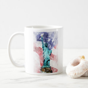 Caneca De Café Estátua da Liberdade com marca de água