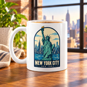 Caneca De Café Estátua da Liberdade da Cidade de Nova York Vintag