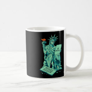 Caneca De Café Estátua da Liberdade Imigrante Anti-Trump Engraçad