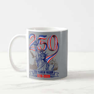 Caneca De Café Estátua do 250º Dia da Independência da América