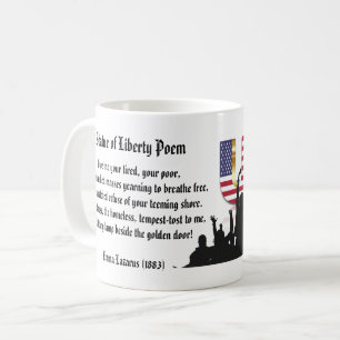 Caneca De Café Estátua do Poema da Liberdade, Nação dos Imigrante