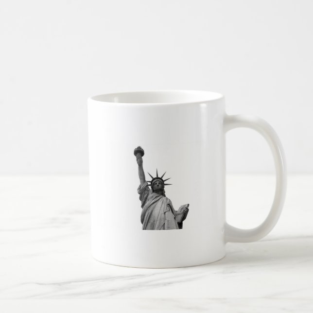 Caneca De Café Estátua Negra e Branca da Liberdade (Direita)