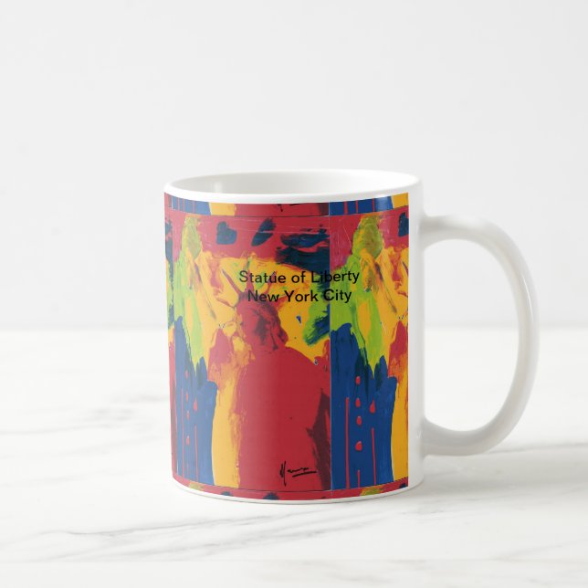 Caneca De Café Estátua poster de viagens Moderna da Mug do Libert (Direita)