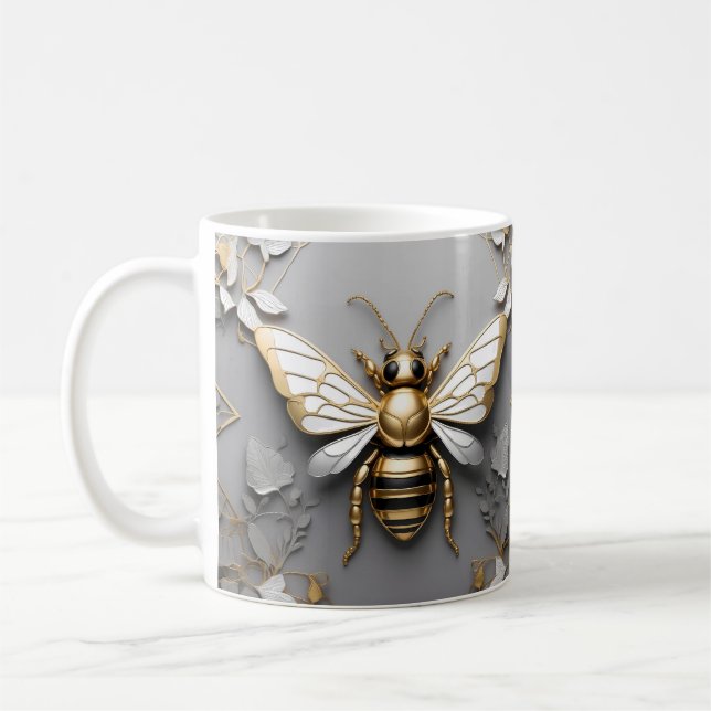 Caneca De Café Este belo pedaço de arte de abelha Coffee Mug (Esquerda)