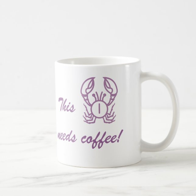 Caneca De Café Este caranguejo precisa o café que sente (Direita)