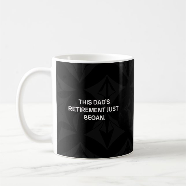 Caneca De Café Este Design de Aposentadoria do Papai Acaba de Com (Esquerda)
