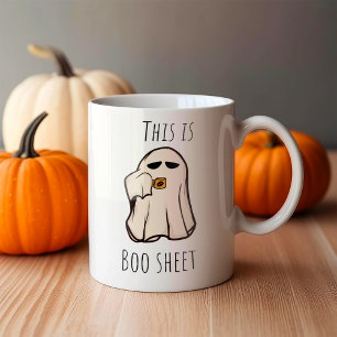 Caneca De Café Este É Boo Sheet Halloween