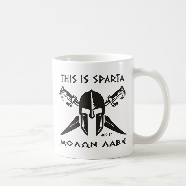 Caneca De Café Este é lave de Sparta - de Molon (o preto) (Direita)