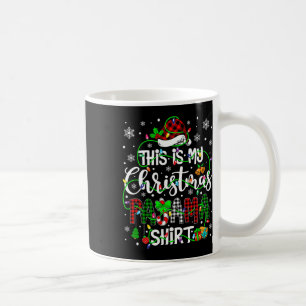Caneca De Café Este É Meu Natal Pajama Correspondendo À Família X
