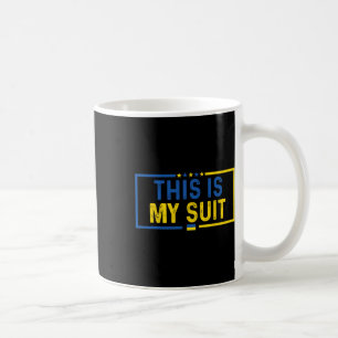Caneca De Café Este É Meu Terno Terno Engraçado Político Citação