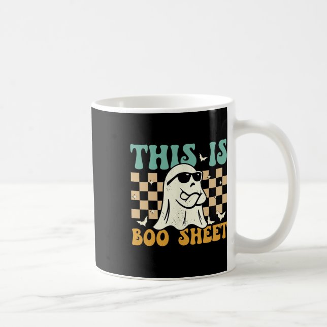 Caneca De Café Este É O Boosheet Ghost Retro Halloween Costume Me (Direita)