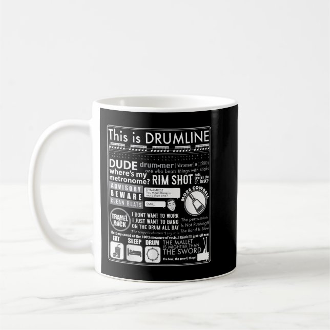 Caneca De Café Este É O Drumline - Engraçado Ditos De Linha Do Ta (Esquerda)
