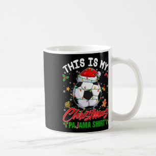 Caneca De Café Este É O Meu Futebol De Natal Do Pajama Santa Hat