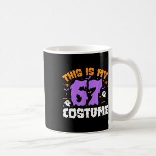 Caneca De Café Este é o meu número 6 7 do traje de Halloween 67 M