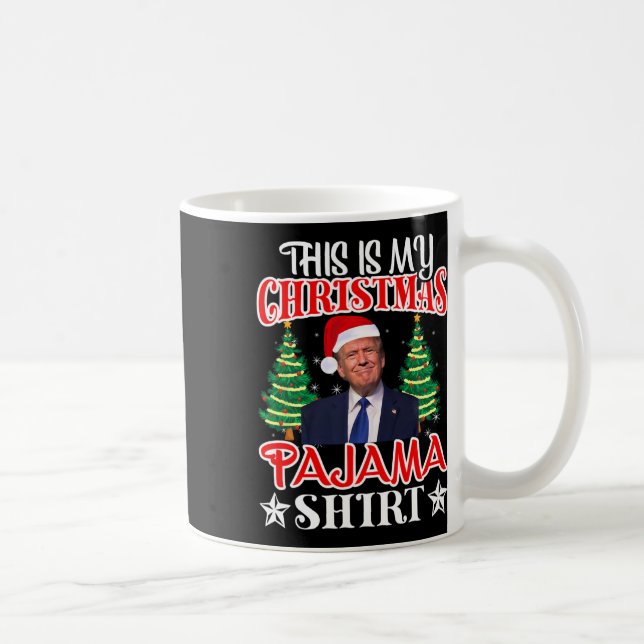 Caneca De Café Este É O Meu Pajama De Natal Trump Santa Hat (Direita)