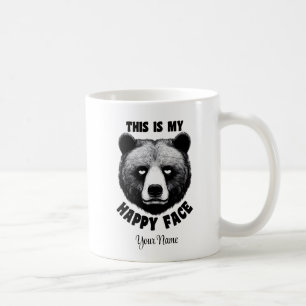 Caneca De Café Este é o meu rosto feliz - Urso