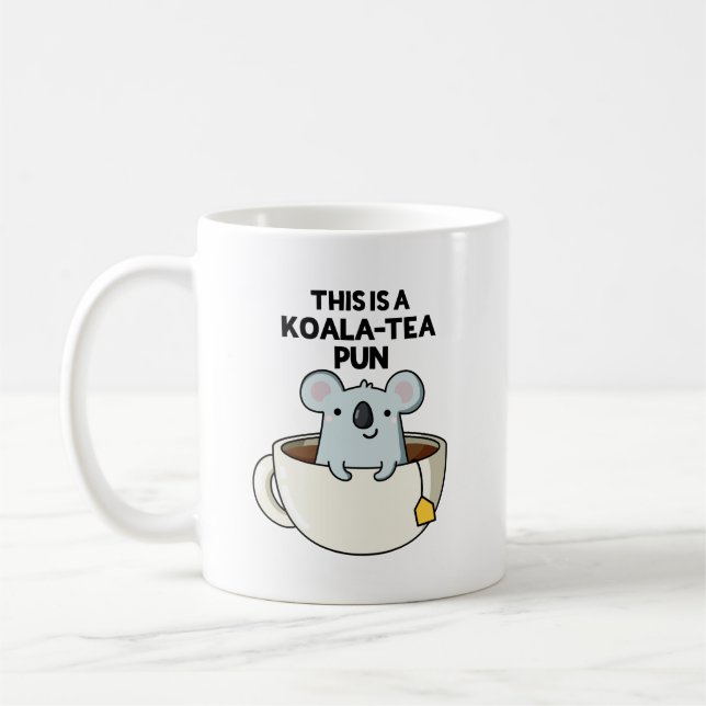 Caneca De Café Este É Um Koala-tea Pun Engraçado Koala Pun (Esquerda)