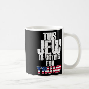 Caneca De Café Este judeu está votando em Trump Eleitor Republica