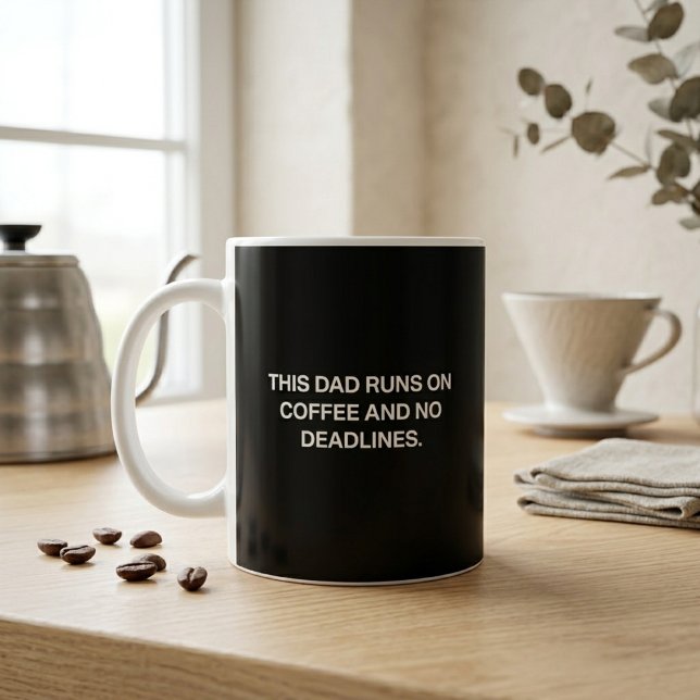 Caneca De Café Este Pai Funciona Com Café E Sem Prazos Engraçado (Criador carregado)
