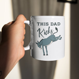 Caneca De Café Este Pai Kicking Donkey Funny Dia de os pais