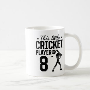 Caneca De Café Este pequeno jogador de críquete tem 8 anos de ida