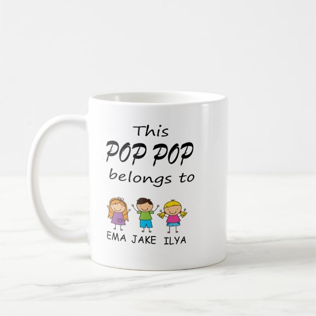Caneca De Café Este Pop Pop Pertence A (Esquerda)