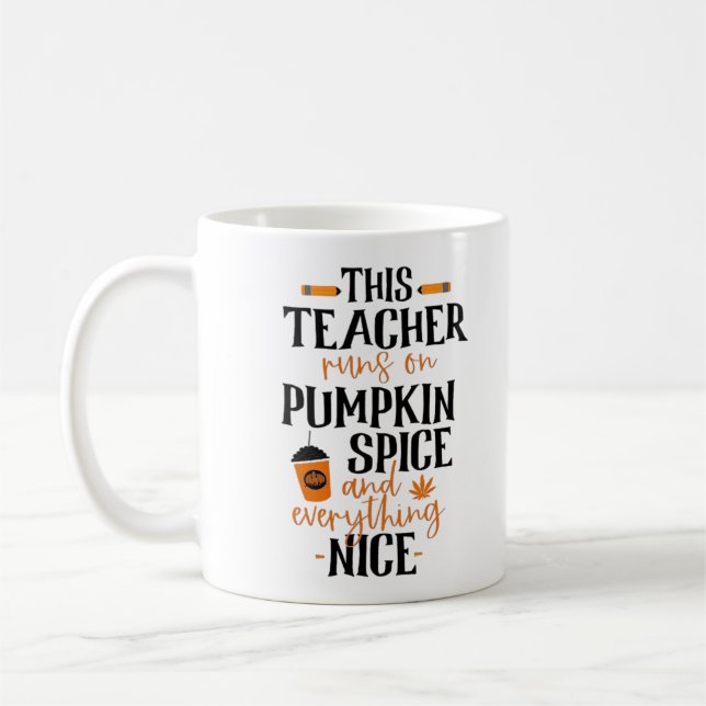 Caneca De Café Este Professor Funciona Com Especiarias De Pumpkin (Esquerda)
