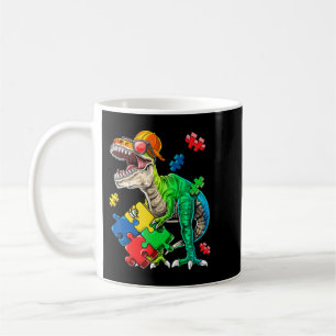 Caneca De Café Este topo da conscientização do autismo dos dino