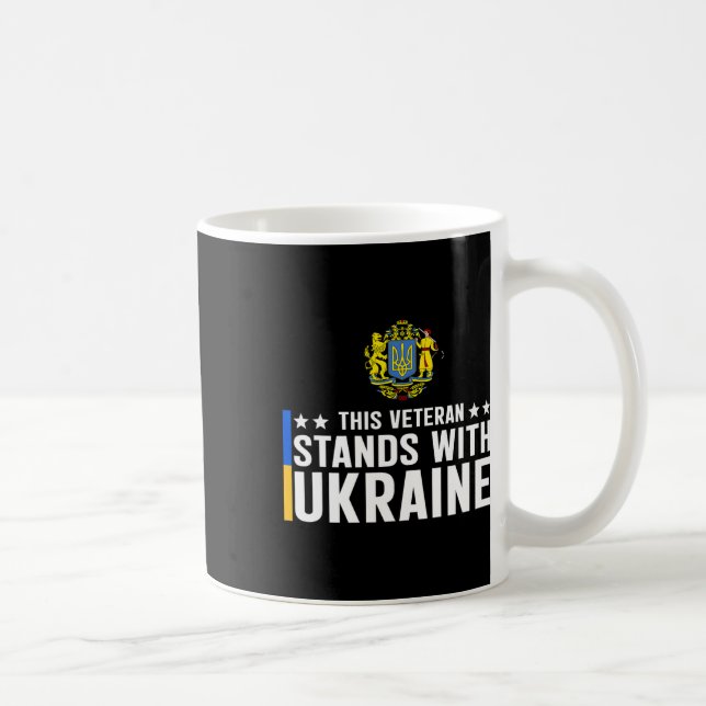 Caneca De Café Este Veterano Apoia a Ucrânia 5  (Direita)