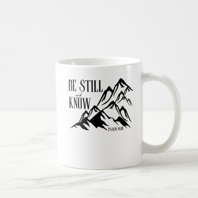 Caneca De Café Esteja Sempre A Saber - Salm 46:10 (Direita)