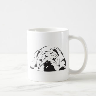 Caneca De Café Estêncil britânico do buldogue