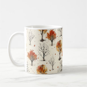 Caneca De Café Estética de Impressão de outono simples