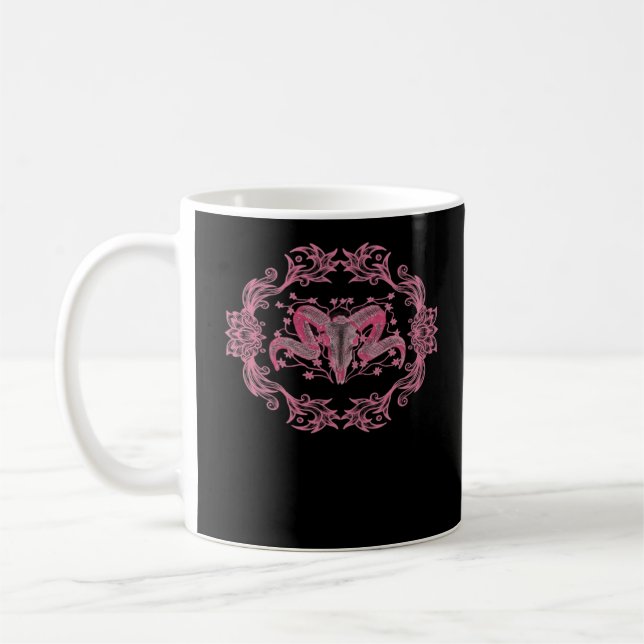Caneca De Café Estética do Whimsigoth Crânio (Esquerda)