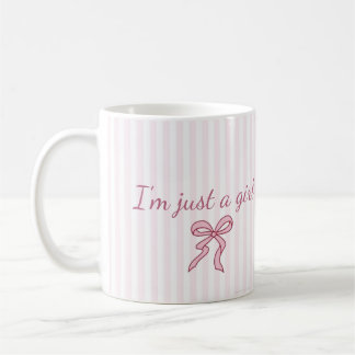 Caneca de Café Estética - Listras Rosa Pastel & La