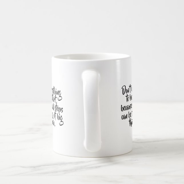 Caneca De Café Estética Monocromática de Palavra Personalizada (Alça)